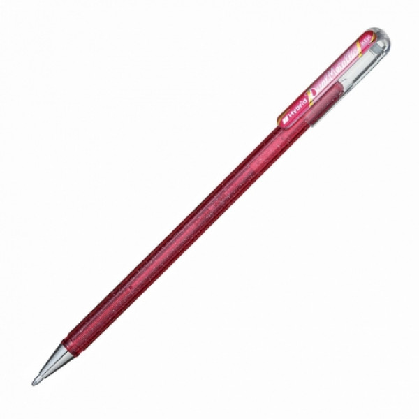 Ручка гелевая "Pentel Hybrid Dual Metallic" 1.0 мм, чернила "хамелеон", корп. розовый металлик арт. K110-DPX