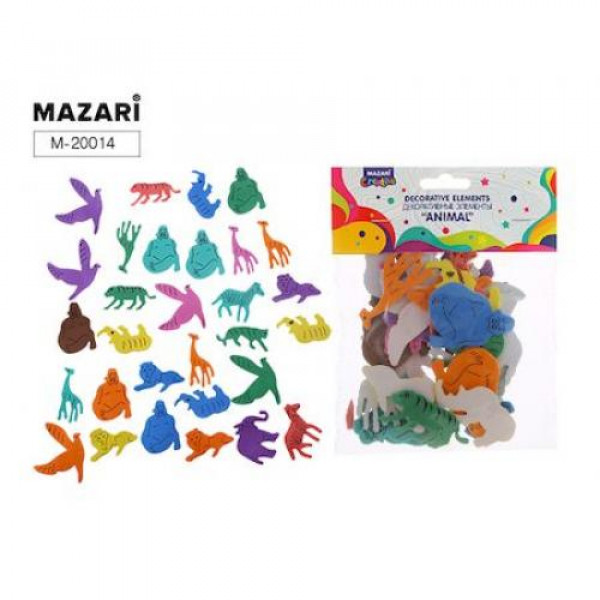 Набор для творчества "Mazari ANIMAL" декоратив. на клеевом слое, микс цветов арт. M-20014