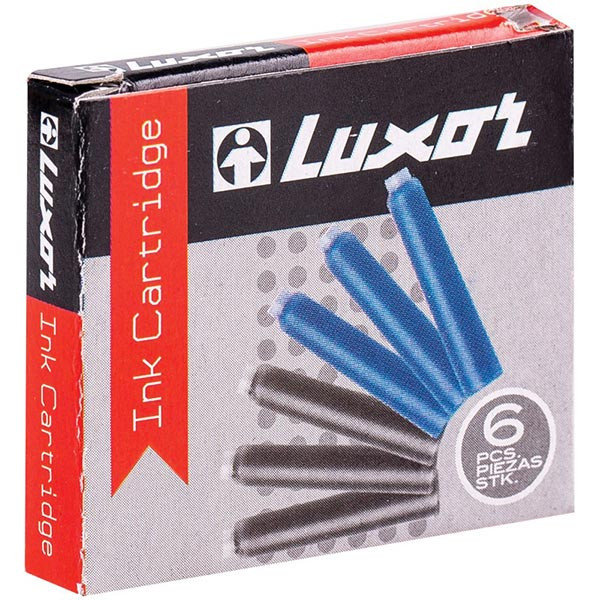 Картридж для перьевой ручки "Luxor", синий (6шт/уп) 1/10 арт. 10002