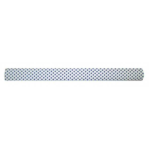 Бумага креповая в рулонах "Werola" 50х250 синие точки на белом, 32 г/м2, растяжение 50%  (10/100) арт. 12031-1101