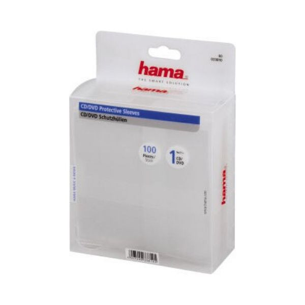 Конверты Hama H-33810 для CD/DVD полипропилен прозрачный арт. 33810
