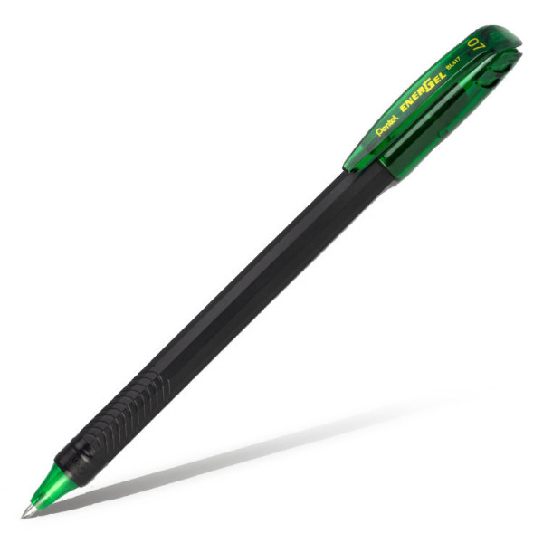 Ручка гелевая "Pentel Energel" 0,7мм зеленая 1/12 арт. BL417-D