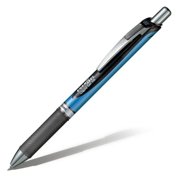 Ручка гелевая "Pentel Energel" 0,5мм автомат, игольч., черная 1/12 арт. BLN75-A