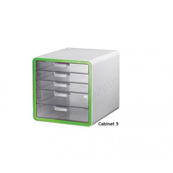 Настольный файл кабинет на 5 отделов зеленый 1/20 арт. 10011/270010