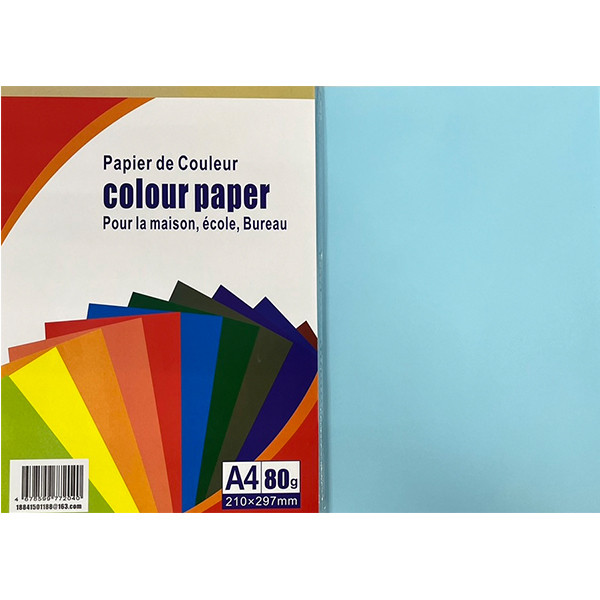 Бумага Colour Paper A4 100л/пач 80 гр Light Blue (1/25) арт. CPP-06