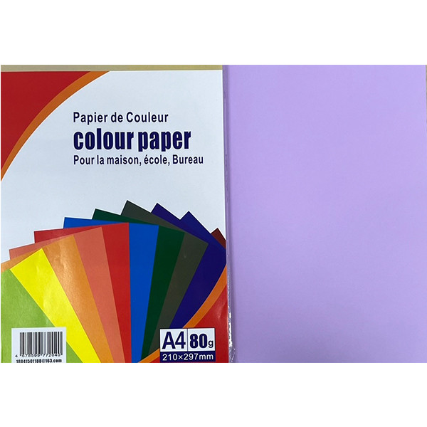 Бумага Colour Paper A4 100л/пач 80 гр Lavender (1/25) арт. CPP-07