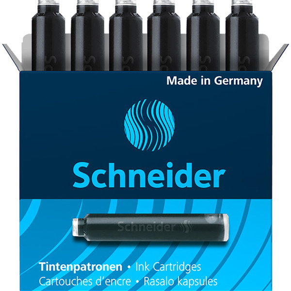 Картридж для перьевой ручки "Schneider" черный (6шт/уп)  арт. 6601