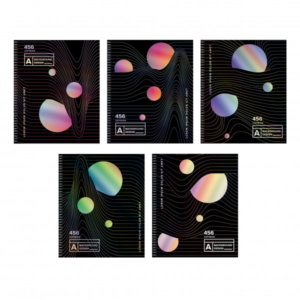 Тетрадь 96 л А5 клетка "Канц-Эксмо Сияние" евроспир., голография 5 видов 1/4/40 арт. ТСГ967700