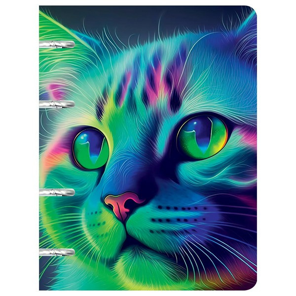 Тетрадь на кольцах 100 л А5 клетка "Канц-Эксмо Кот" со сменным блоком арт. ТК1005211