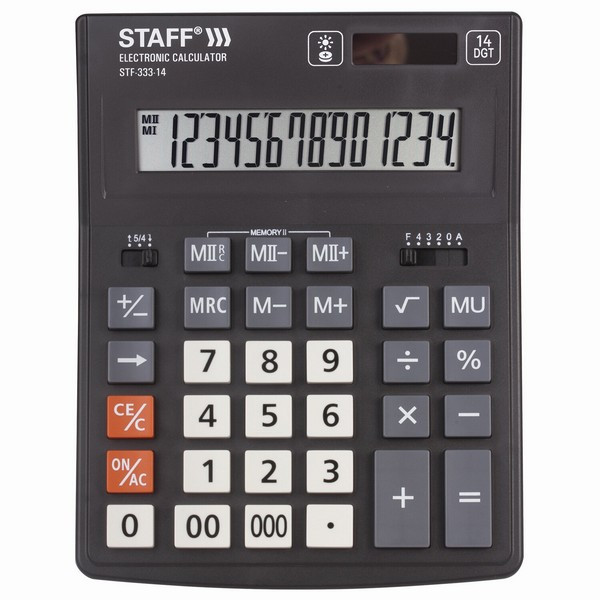 Калькулятор "Staff Plus STF-333" 14 разрядный арт. 250416