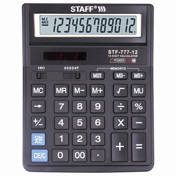 Калькулятор "Staff Plus STF-777" 12 разрядный арт. 250458
