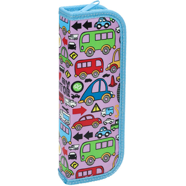 Пенал 1 отд. "Проф-Пресс Автобус" сиреневый малый  арт. ПН-8509