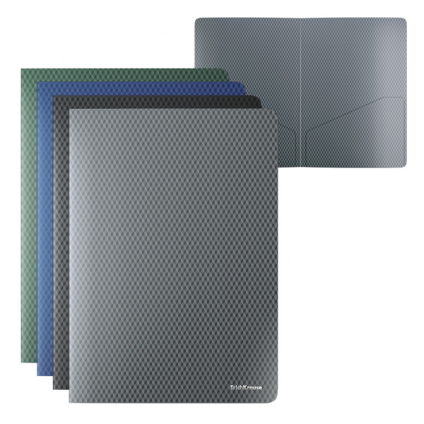 Уголок А4 с 2-мя карманами"ErichKrause Diamond Original" непроз. ассорти 1/120 арт. ЕК-53601