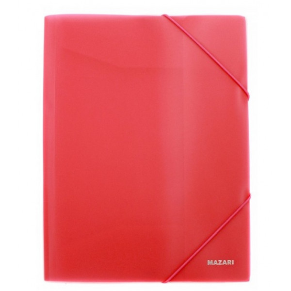 Папка на резинке А4 3D "Mazari" 30мм пластик, красная 1/5 арт. M-2753-72