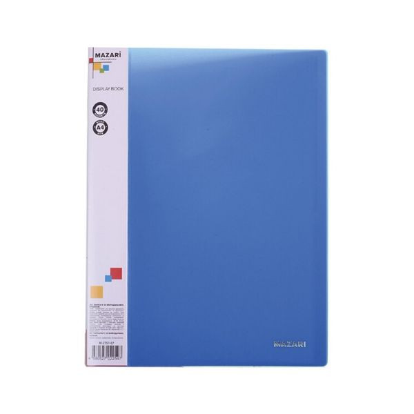 Папка с 40 вкладышами 3D "Mazari" 0.6 мм, синяя арт. M-2757-70*