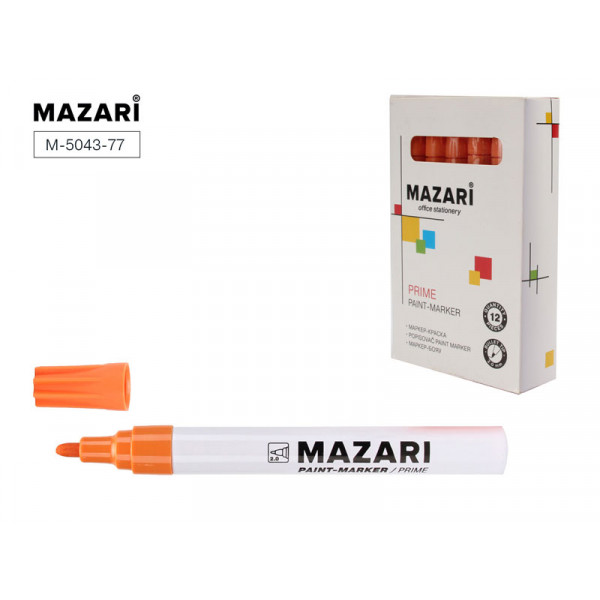 Маркер - краска "Mazari Prime" оранжевый (2мм) 1/12 арт. M-5043-77