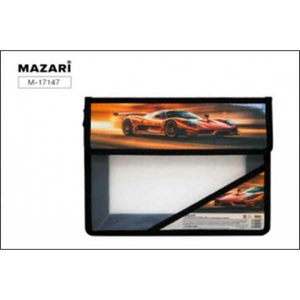 Папка для тетрадей А5 "Mazari АВТО" пластик на липучке арт. M-17147