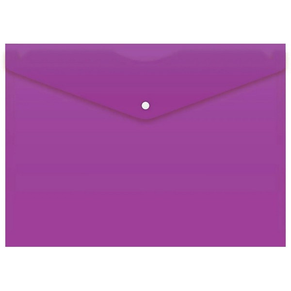 Папка конверт с кнопкой А4 "Бюрократ" 0,18 мм PK803 AN/vio непрозр., глянец фиолетовый  (1/10) арт. PK803ANVIO